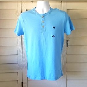 A&F Three Button Short Sleeve Shirt